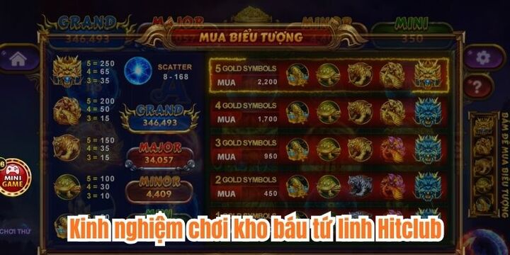3 mẹo chơi giúp nhận thưởng tại kho báu tứ linh Hitclub