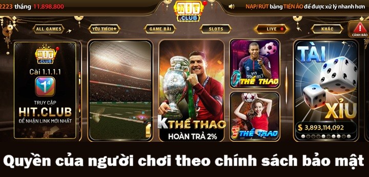 Quyền của người chơi được đề cập trong chính sách bảo mật