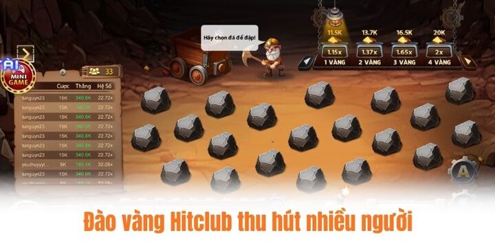 Đào vàng Hitclub thu hút nhiều người tham gia lựa chọn trải nghiệm