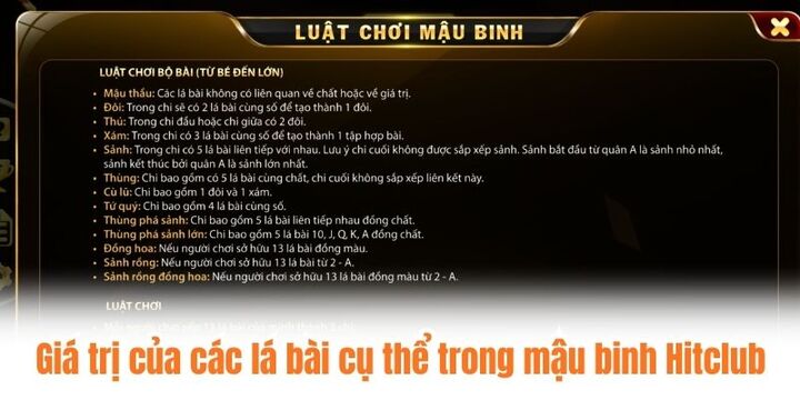 Quy tắc tham gia trò chơi mậu binh Hitclub dễ dàng nhất