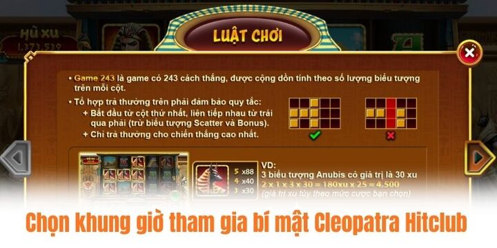“Cẩm nang” săn kho báu hiệu quả trong bí mật Cleopatra Hitclub