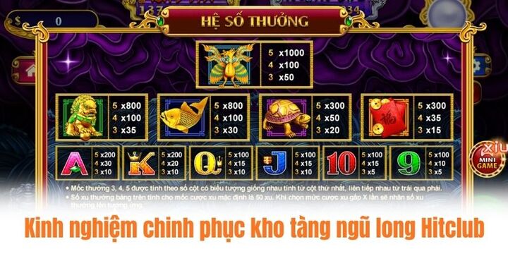 Những bí kíp giúp tham gia Kho tàng ngũ long Hitclub hiệu quả