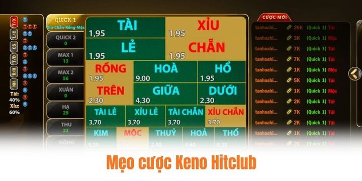 Mẹo chơi Keno Hitclub giúp bạn thành “chuyên gia”
