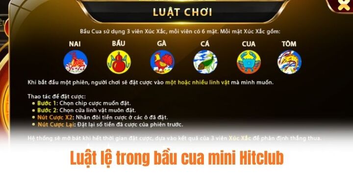 Thành viên hiểu rõ nguyên tắc bầu cua mini Hitclub