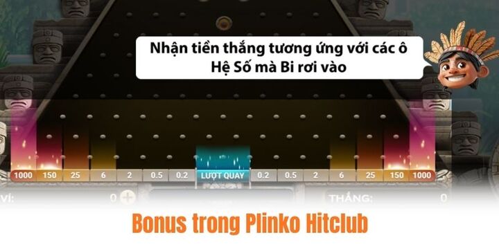 Tính năng độc đáo trong trò chơi Plinko Hitclub dễ dàng