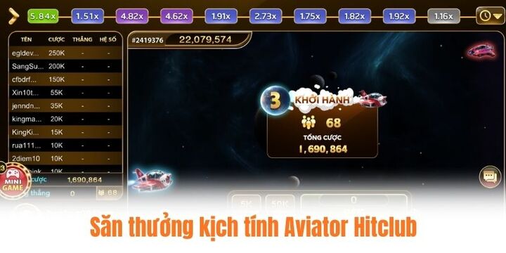 Săn thưởng kịch tính Aviator Hitclub